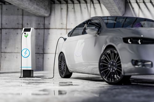 Foto: Elektroauto beim laden