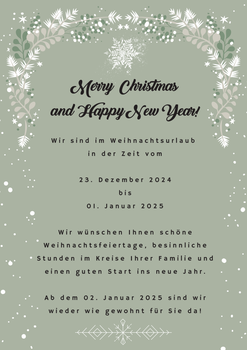 Foto: ©Scharf • Hafner & Partner mbB - Wir machen Weihnachtsurlaub!