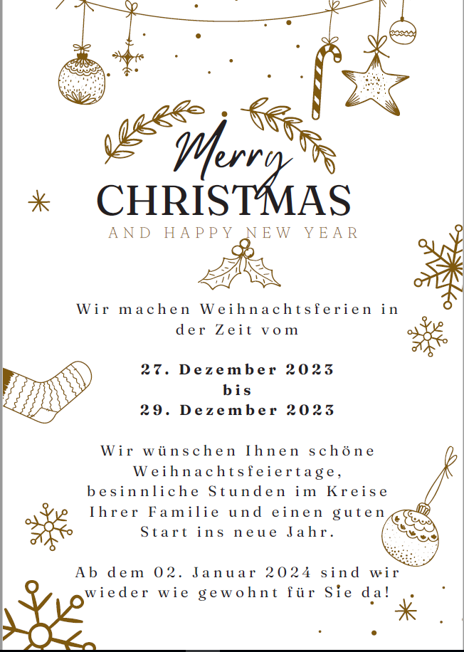 Foto: ©Scharf • Hafner & Partner mbB - Wir machen Weihnachtsferien!